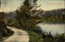 Cedar Lake, Cliffs Drive Ishpeming, MI Postcard Postcard