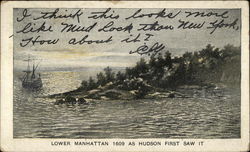 Lower Manhattan, 1609 New York City, NY Postcard Postcard