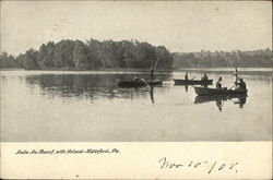 Lake Le Beouf, with Island Waterford, PA Postcard Postcard