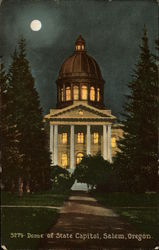 Dome of the State Capitol at Night Postcard