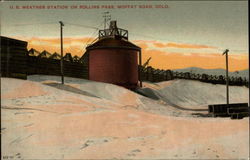 U.S. Weather Station on Rolling Pass Moffat, CO Postcard Postcard