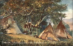 A Deserted Camp on the Snake River Oregon Postcard Postcard