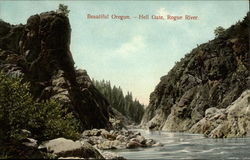 Beautiful Oregon - Hell Gate, Rogue River Postcard