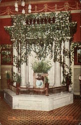 The Fountain, Colonial Room, Albany Hotel Postcard