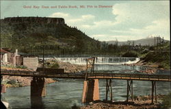 Gold Ray Dam and Table Rock, Mt. Pitt in Distance Oregon Postcard Postcard