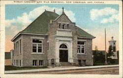 Public Library and War Memorial New Liskeard, ON Canada Ontario Postcard Postcard