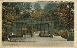 Rustic Arch, Waiting Gate, Grant Park Atlanta, GA Postcard Postcard