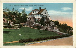 One of Duluth's Beautiful Homes Minnesota Postcard Postcard