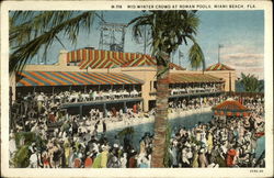 Mid-Winter Crowd at Roman Pools Postcard