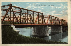 Broadway Bridge Peru, IN Postcard Postcard