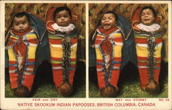 Native Skookum Indian Papooses British Columbia Canada Native Americana Postcard Postcard