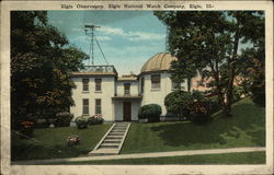 Elgin Observatory, Elgin National Watch Company Illinois Postcard Postcard