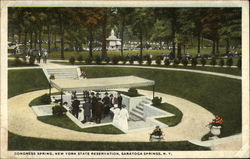 Congress Spring, New York State Reservation Saratoga Springs, NY Postcard Postcard