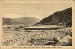 Mont Louis, P. Q. Showing Covered Highway Bridge Quebec Canada Postcard Postcard