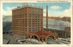 Pennsylvania Railroad Station Postcard