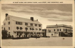 Ye Olde Tavern and Conway Block, Main Street West Brookfield, MA Postcard Postcard