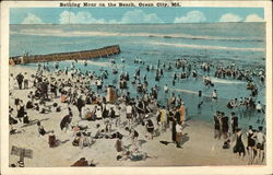 Bathing Hour on the Beach Ocean City, MD Postcard Postcard