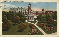 St. Vincent Hospital Worcester, MA Postcard Postcard