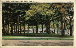 Bridge over Sunset Lake Asbury Park, NJ Postcard Postcard