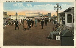 Scene on the Boardwalk Postcard