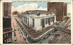 Grand Central Depot and Commodore Hotel Postcard