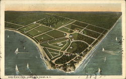 Bird's Eye View Ban Buren Point, NY Postcard Postcard