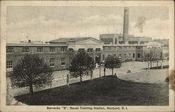 Barracks "B", Naval Training Station Postcard