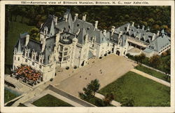 Aeroplane View of Biltmore Mansion Postcard