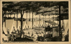 Camp Meeting, Wesleyan Grove in 1845 Oak Bluffs, MA Postcard Postcard