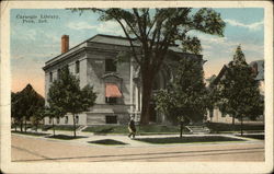 Carnegie Library Peru, IN Postcard Postcard