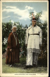 Arrowmaker and Nokomis Native Americana Postcard Postcard