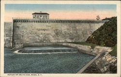 Outlet of Delta Dam Rome, NY Postcard Postcard