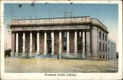 Montreal Public Library Quebec Canada Postcard Postcard