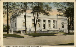 Roswell P. Flower Memorial Library Postcard