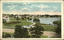 Public Park and Lake Eola Orlando, FL Postcard Postcard