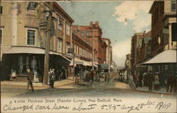 Purchase Street (Transfer Corner) New Bedford, MA Postcard Postcard