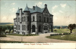 Library, Colgate College Hamilton, NY Postcard Postcard