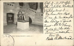 Public Schools Monument Albany, NY Postcard Postcard