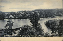 Paradise Pond, Smith College Northampton, MA Postcard Postcard