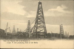 A Rich Producing Field of Oil Wells Postcard