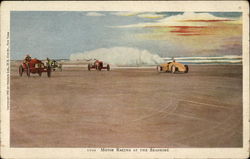 Motor Racing at the Seashore Auto Racing Postcard Postcard