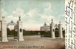 Gateway to Roger William's Park Postcard