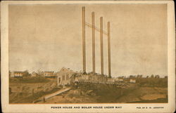 Power House and Boiler House Under Way Postcard