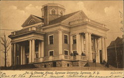 Psi. U. Chapter House, Syracuse University Postcard