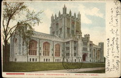 Memorial Library, Vassar College Postcard