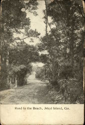 Road to the Beach Jekyl Island, GA Postcard Postcard