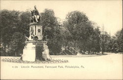 Lincoln Monument, Fairmount Park Postcard