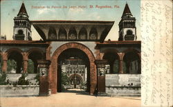 Entrance to Ponce De Leon Hotel Postcard