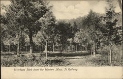 Riverhead Park from the Western Mass. St. Railway Rivherhead Park, MA Postcard Postcard