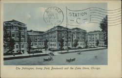 The Pattington, Irving Park Boulevard and the Lake Shore Postcard